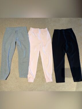 bundle of 3 Aritzia Casual Jogger Pants - Pink, Black, Gray